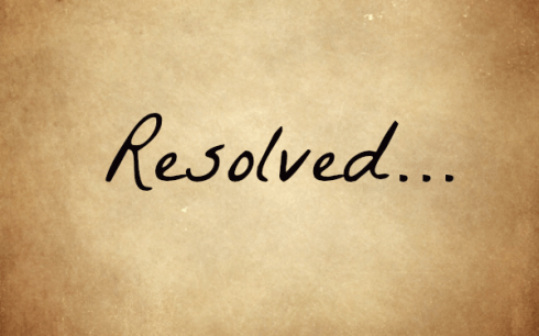 resolved 2